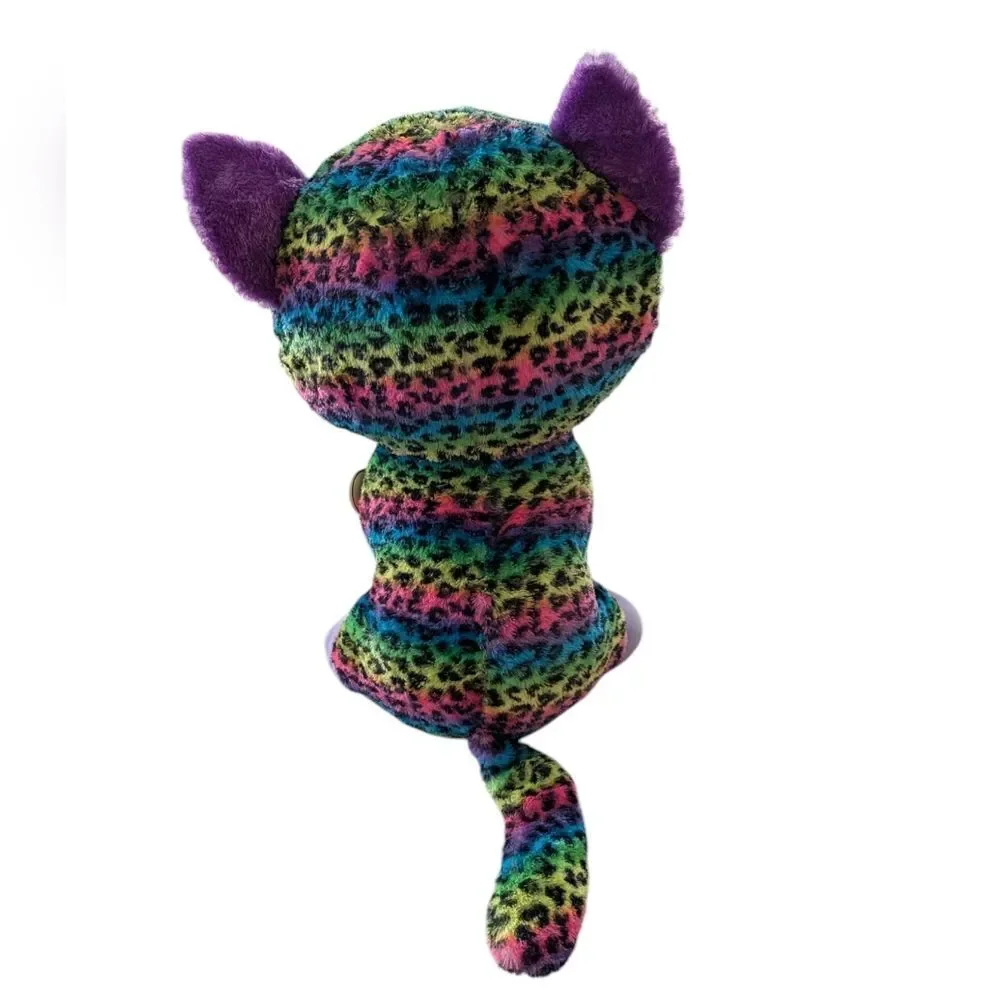 Y2K Justice Beanie Boo Trixie Jumbo Rainbow Leopard‎ Plush Toy 17